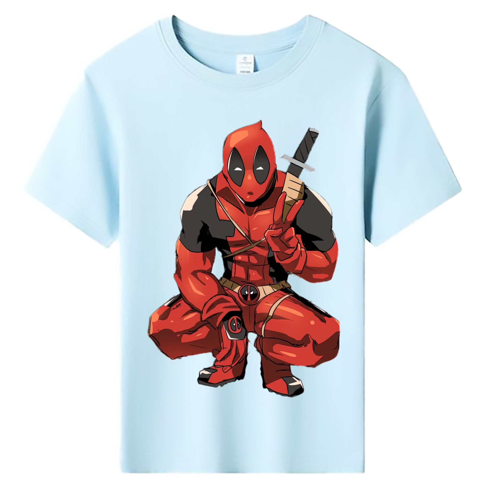 （画像用） Deadpool デッドプール 綿100％キッズTシャツ（フロントプリント）